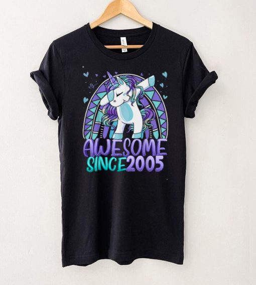 17th Birthday Rainbow 17 Year Old Dabbing Unicorn Girl Gifts T Shirt