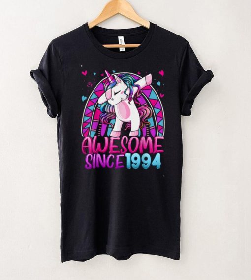 28th Birthday Rainbow 28 Year Old Dabbing Unicorn Girl Gifts T Shirt