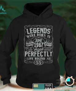 55th Birthday Vintage Legend Were Bon in June 1967 55 Years T Shirt B09VXFX9H6