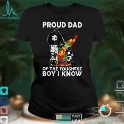 Autism Awareness Puzzle Proud Dad Of The Toughest Boy I Know T Shirt