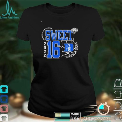 Awesome duke Blue Devils sweet sixteen 2022 the road to New Orleans shirt