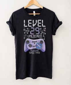 Birthday Gamer Level 29 Years Unlocked Awesome Since 1993 T Shirt B09VYX6RRS