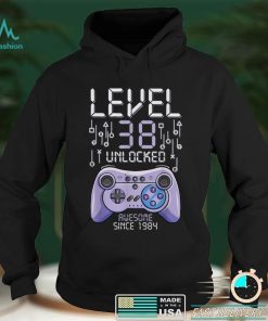 Birthday Gamer Level 38 Years Unlocked Awesome Since 1984 T Shirt B09VYWPK9Z