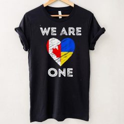 Canada Supports Ukraine We Are One Love Heart Flag shirt