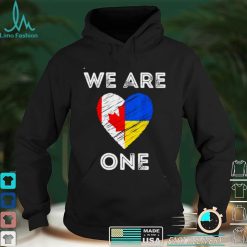 Canada Supports Ukraine We Are One Love Heart Flag shirt