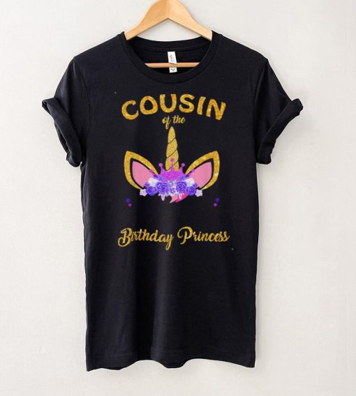 Cousin Of The Birthday Princess Unicorn Girl Birthday Party T Shirt