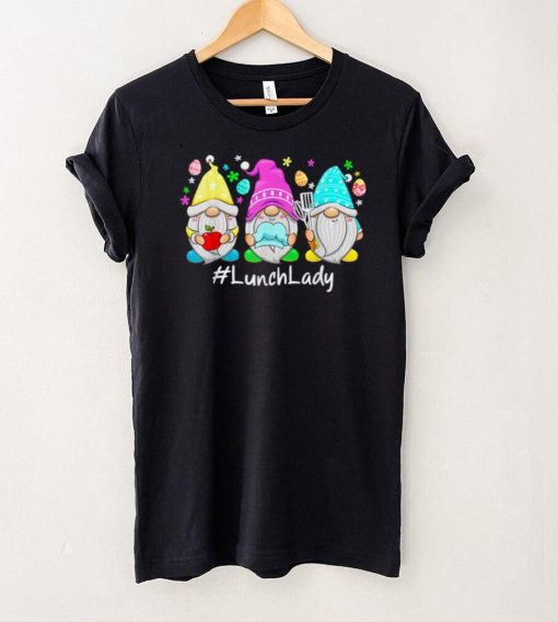 Cute Easter Day Gnome Love Lunch Lady Women Matching T Shirt B09VX1CWGH