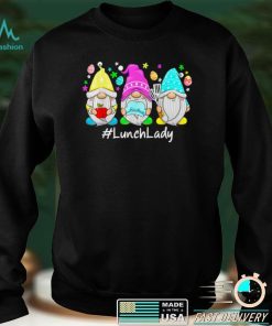 Cute Easter Day Gnome Love Lunch Lady Women Matching T Shirt B09VXFK5DX