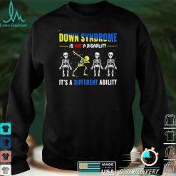 Dabbing Skeleton Dab 21 World Down Syndrome Awareness Day shirt