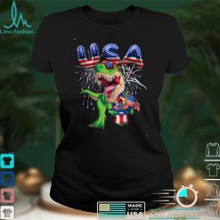 Dinosaur 4th of July Boys T Rex Merica American Flag USA Sweatshirt