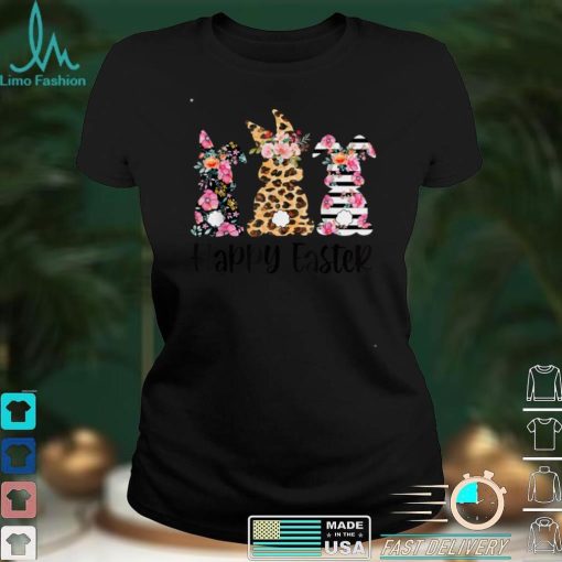 Easter Bunny Leopard Rabbit Plaid Floral Girls Women Kids T Shirt