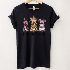 Easter Bunny Leopard Rabbit Plaid Floral Girls Women Kids T Shirt