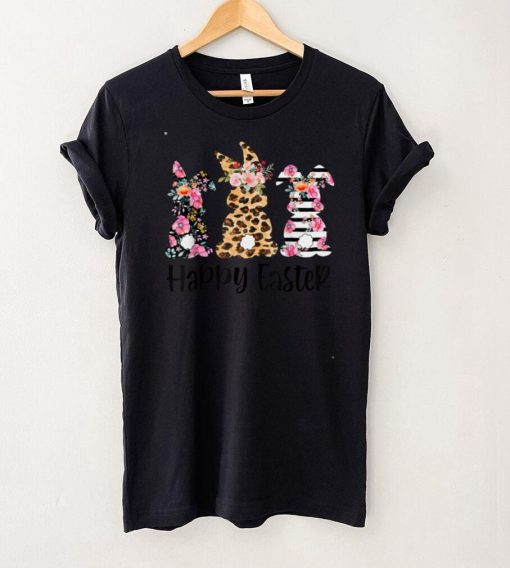 Easter Bunny Leopard Rabbit Plaid Floral Girls Women Kids T Shirt