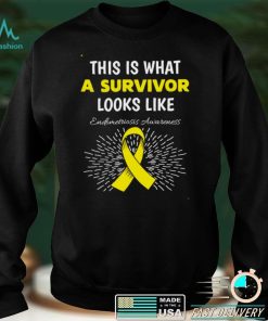 Endometriosis Disease Awareness Survivor Yellow Ribbon Shirt