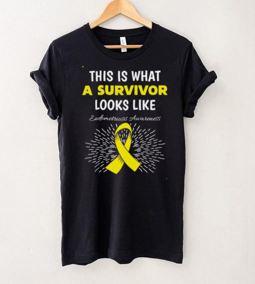 Endometriosis Disease Awareness Survivor Yellow Ribbon Shirt