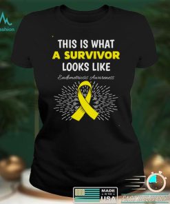 Endometriosis Disease Awareness Survivor Yellow Ribbon Shirt