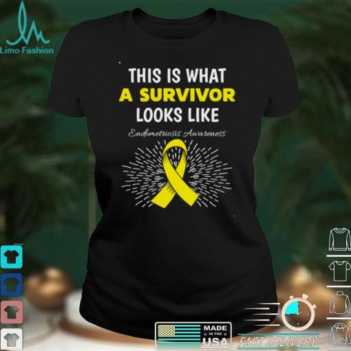 Endometriosis Disease Awareness Survivor Yellow Ribbon Shirt