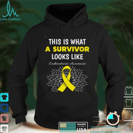 Endometriosis Disease Awareness Survivor Yellow Ribbon Shirt