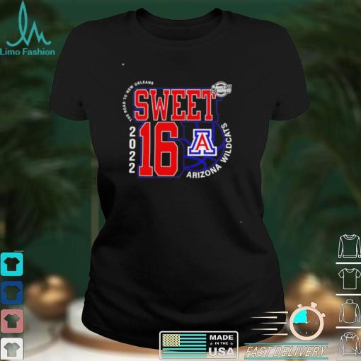 Funny arizona Wildcats sweet sixteen 2022 the road to New Orleans shirt