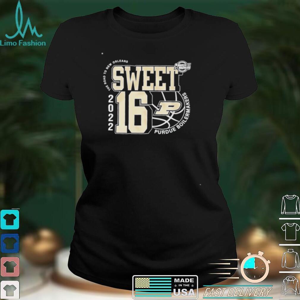 Funny purdue Boilermakers sweet sixteen 2022 the road to New Orleans shirt Funny purdue Boilermakers sweet sixteen 2022 the road to New Orleans shirt