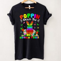 Happy Easter Day Poppin Down The Bunny Trail Bunny Easter T Shirt