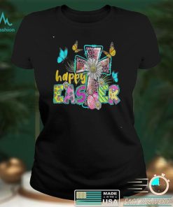 Happy Easter Egg Christian Leopard Jesus Cross Butterfly T Shirt
