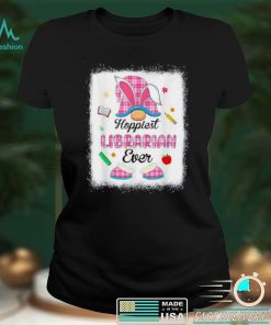 Hoppiest Librarian Ever Plaid Gnome Bunny Easter Day Shirt