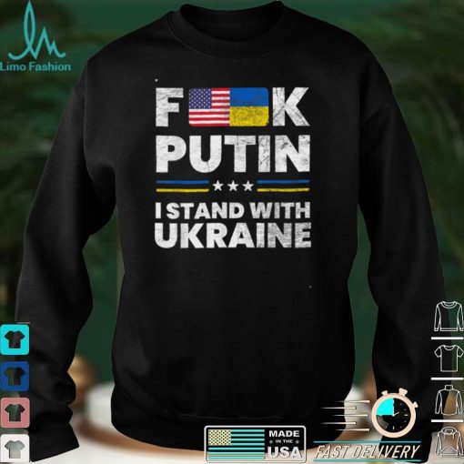 I Stand With Ukraine US Flag   Ukrainian Flag   US Ukraine T Shirt