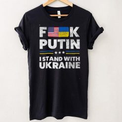 I Stand With Ukraine US Flag Ukrainian Flag US Ukraine T Shirt