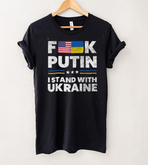 I Stand With Ukraine US Flag   Ukrainian Flag   US Ukraine T Shirt