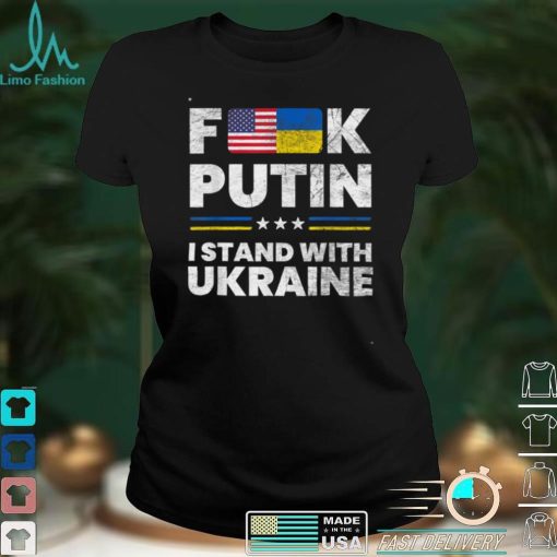 I Stand With Ukraine US Flag   Ukrainian Flag   US Ukraine T Shirt