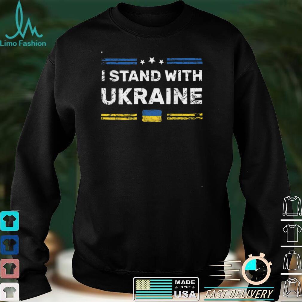 I Stand with Ukraine Ukrainian flag supporting Ukraine T Shirt - Limotees