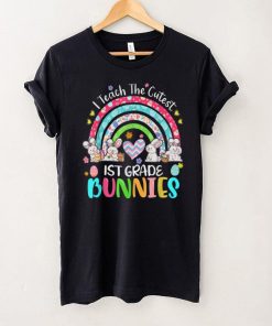 I Teach Cutest Bunnies 1st Grade Teacher Rainbow Easter T Shirt hoodie shirt