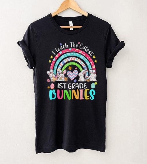 I Teach Cutest Bunnies 1st Grade Teacher Rainbow Easter T Shirt hoodie shirt