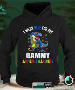 I Wear Blue For Gammy Dinosaur Autism Awareness T Shirt hoodie shirt