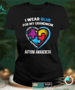 I Wear Blue For My Grandmom Autism Awareness Day Month T Shirt hoodie shirt