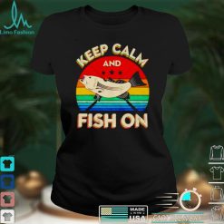 Keep calm and fish on vintage shirt