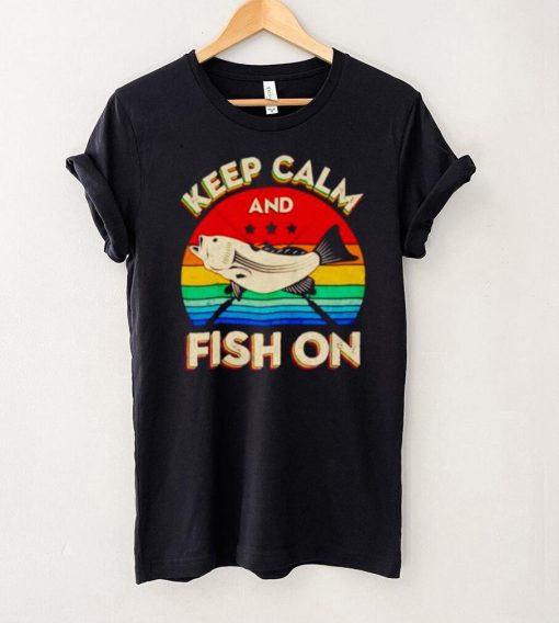Keep calm and fish on vintage shirt