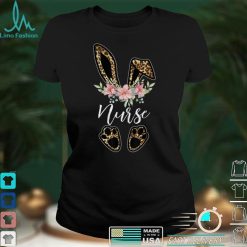 Leopard Bunny Nurse Happy Easter Day Nurse Life T Shirt