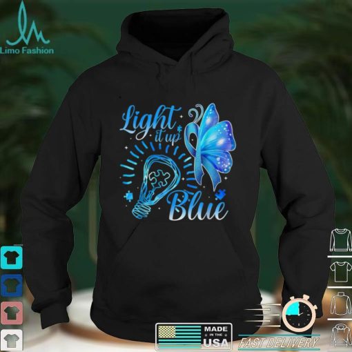 Light It Up Blue Autism Awareness Shirt Puzzle Piece Ribbon T Shirt hoodie shirt