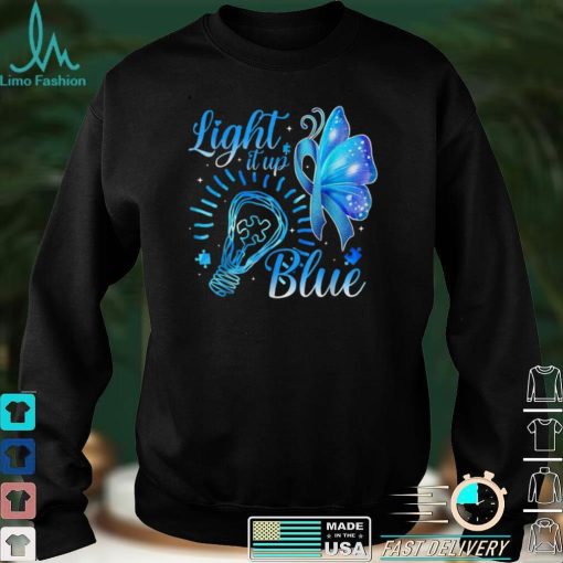 Light It Up Blue Autism Awareness Shirt Puzzle Piece Ribbon T Shirt hoodie shirt