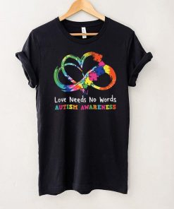 Love Needs No Words Heart Puzzle Autism Awareness T Shirt hoodie shirt