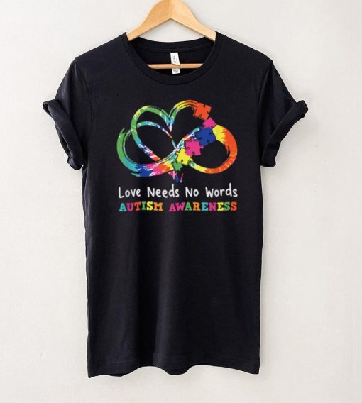 Love Needs No Words Heart Puzzle Autism Awareness T Shirt hoodie shirt