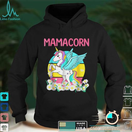 Mamacorn Cute Vintage Unicorn Daisy Flowers Mom Mother’s Day T Shirt hoodie shirt