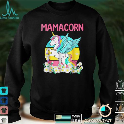 Mamacorn Cute Vintage Unicorn Daisy Flowers Mom Mother’s Day T Shirt hoodie shirt