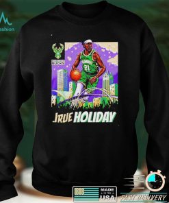Milwaukee Bucks item of the game Jrue Holiday shirt