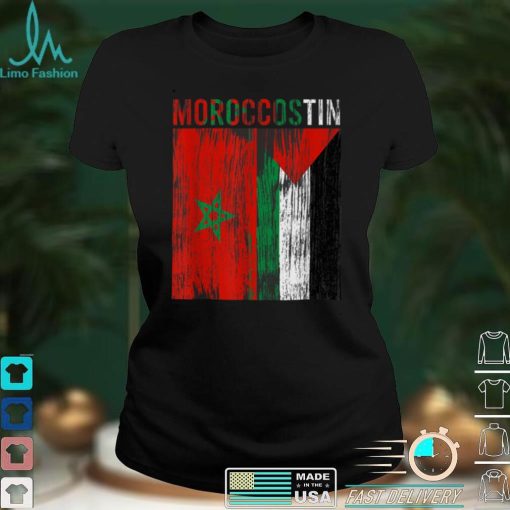 Moroccan and palestinian flag morocco unity palestine tee T Shirt