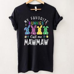 My Favorite Bunnies Call Me Mawmaw   Bunny Egg Leopard T Shirt