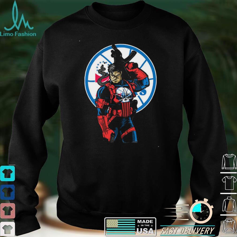 NBA Philadelphia 76ers Punisher Dc Marvel T Shirt NBA Philadelphia 76ers Punisher Dc Marvel T Shirt