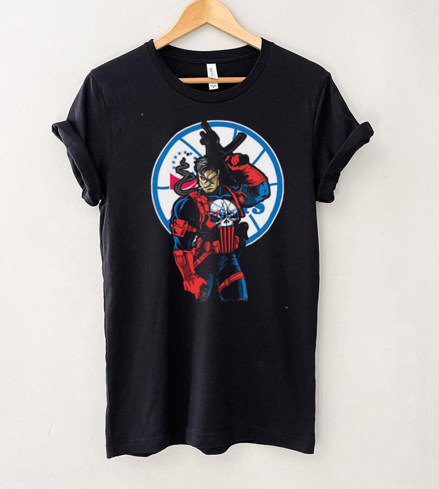 NBA Philadelphia 76ers Punisher Dc Marvel T Shirt NBA Philadelphia 76ers Punisher Dc Marvel T Shirt